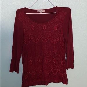 red designed women’s shirt